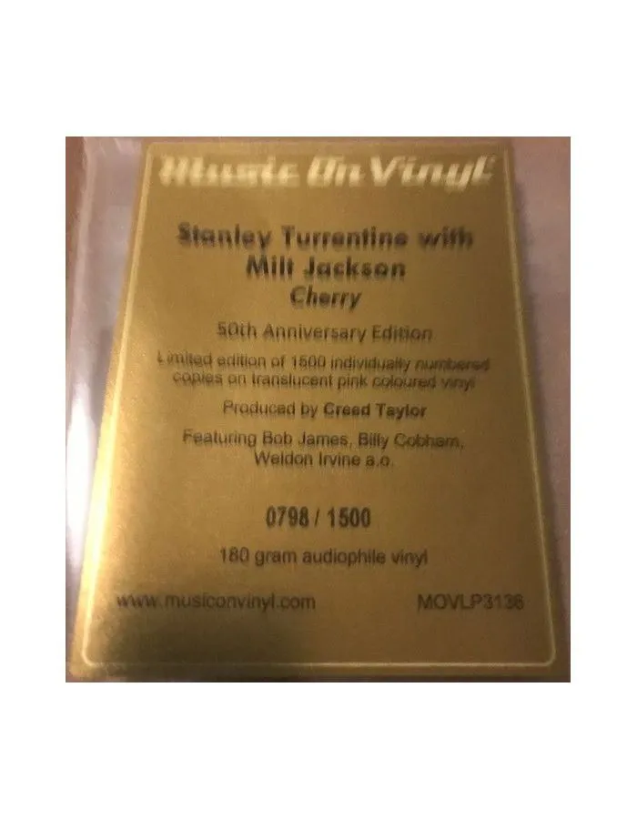 Виниловая пластинка Turrentine, Stanley, Cherry (coloured) (8719262024595) - фото 5