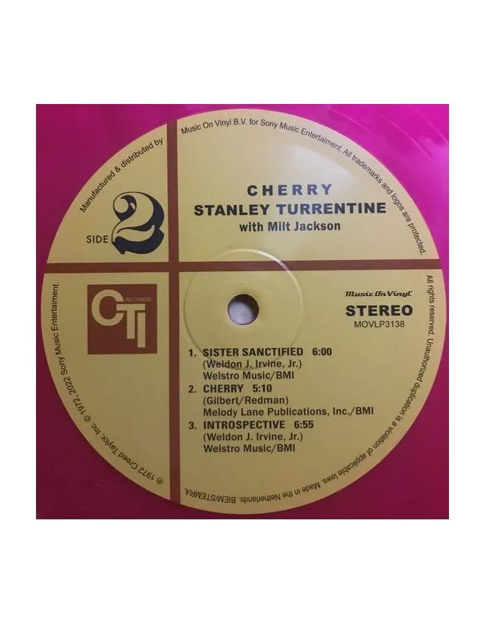 Виниловая пластинка Turrentine, Stanley, Cherry (coloured) (8719262024595) - фото 8
