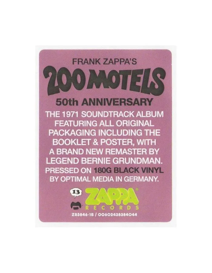 Виниловая пластинка Zappa, Frank, 200 Motels (OST) (0602438384044) - фото 10