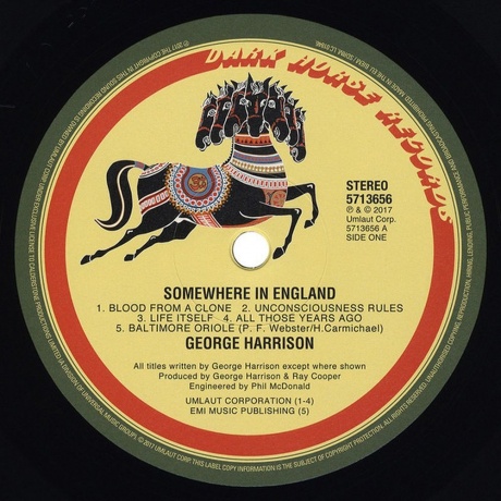 George Harrison - Somewhere In England (0602557136562) виниловая пластинка - фото 4