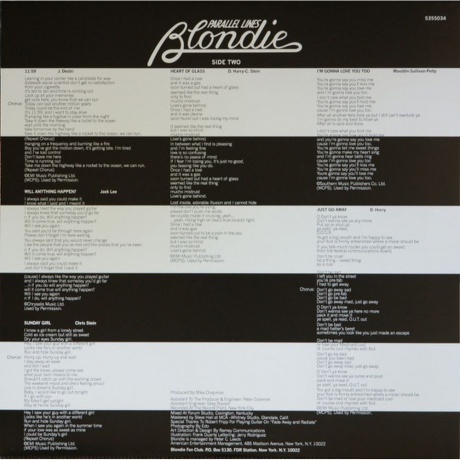 Blondie - Parallel Lines (0600753550342) виниловая пластинка - фото 7