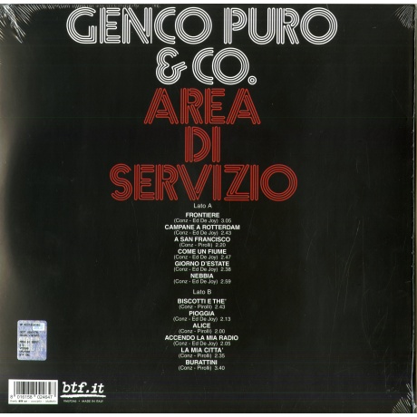 Genco Puro &amp; Co. - Areadi Servizio (coloured) (8016158024647) виниловая пластинка - фото 2