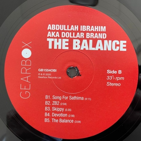 Abdullah Ibrahim - The Balance (5060708610326) виниловая пластинка - фото 4