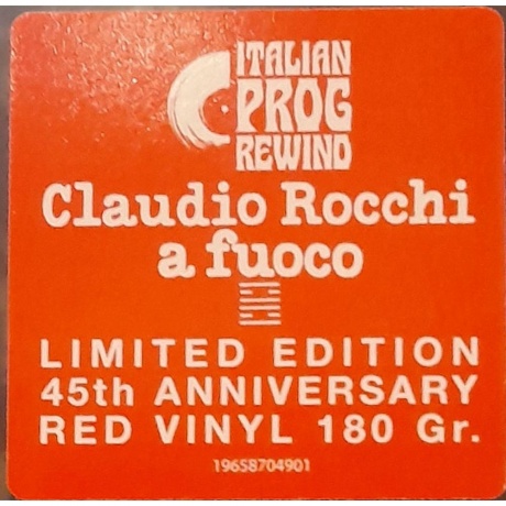 Claudio Rocchi - A Fuoco (coloured) (0196587049010) виниловая пластинка - фото 2