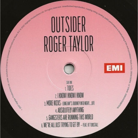 Taylor, Roger, Outsider (0602435807010) виниловая пластинка - фото 2