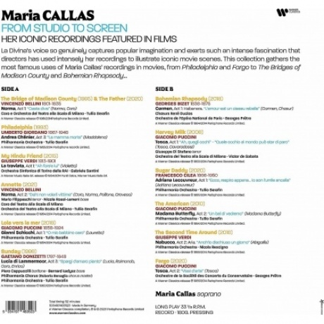 Maria Callas - From Studio to Screen (5054197483523) виниловая пластинка - фото 2