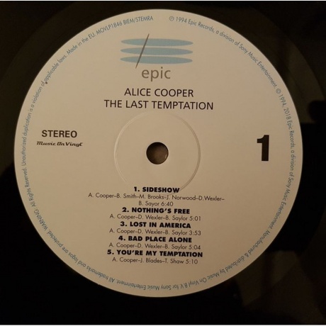 Alice Cooper - The Last Temptation (8719262003439) виниловая пластинка - фото 3