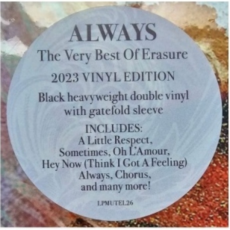 Erasure - Always - The Very Best Of (4050538907193) виниловая пластинка - фото 4