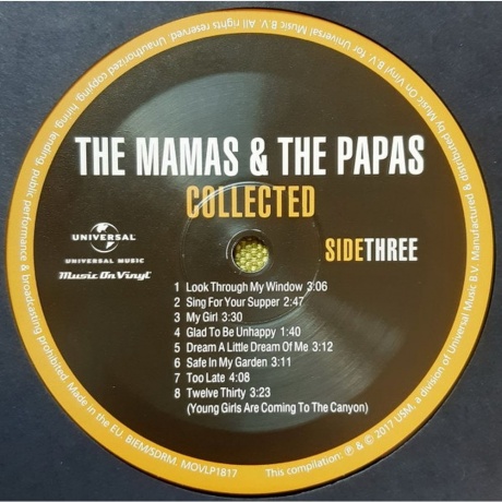 The Mamas &amp; The Papas - Collected (0602557107265) виниловая пластинка - фото 6
