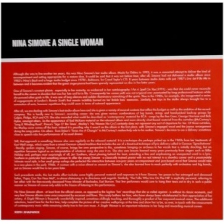 Nina Simone - A Single Woman (8718469537822) виниловая пластинка - фото 6