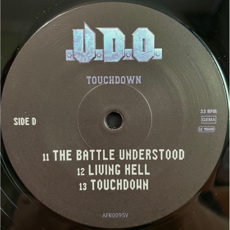 4251981704234, U.D.O., Touchdown виниловая пластинка - фото 6