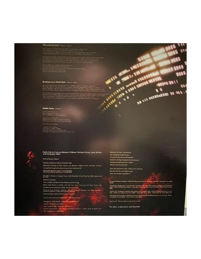 8718469538034, Виниловая пластинка Death Cab For Cutie, Plans - фото 3