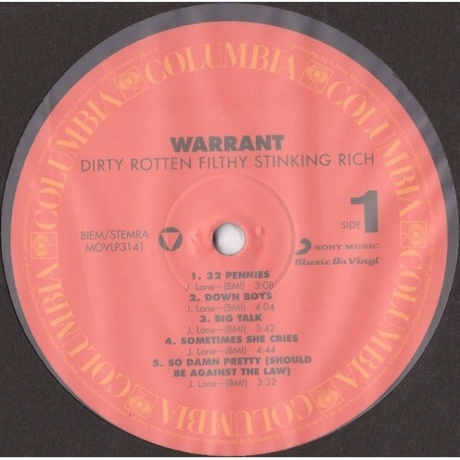 Warrant - Dirty Rotten Filthy Stinking Rich (8719262029705) виниловая пластинка - фото 3