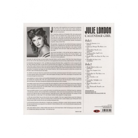 5060348583240, Виниловая пластинка London, Julie, Calendar Girl (coloured) - фото 2