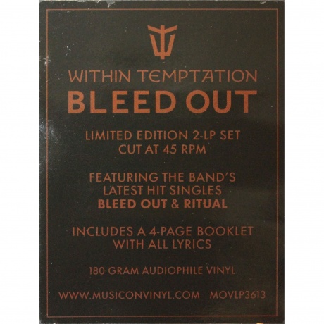 Within Temptation - Bleed Out (alternative cover) (8719262032279) виниловая пластинка - фото 3