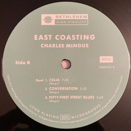 Charles Mingus - East Coasting (4050538816150) виниловая пластинка - фото 4