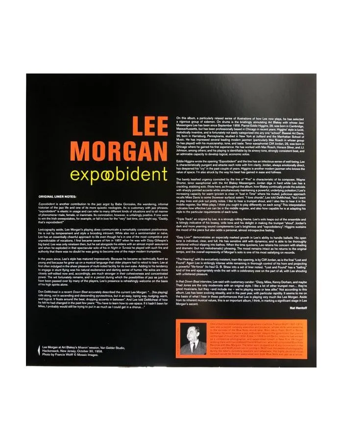 8436569193716, Виниловая пластинка Morgan, Lee, Expoobident - фото 4