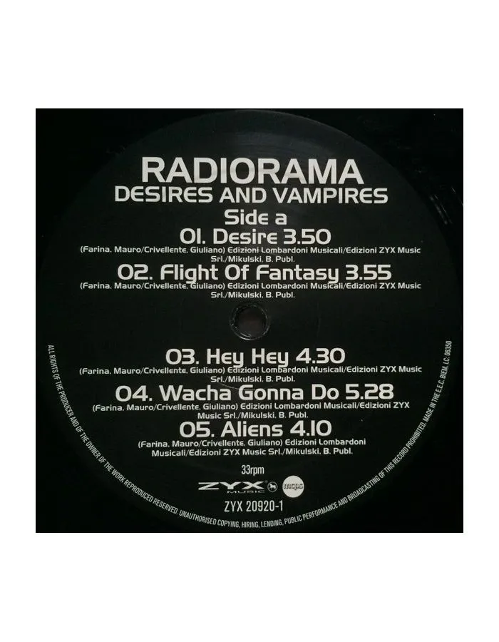 0090204648832, Виниловая пластинка Radiorama, Desires And Vampires - фото 3