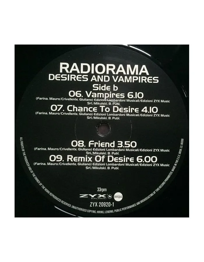 0090204648832, Виниловая пластинка Radiorama, Desires And Vampires - фото 4