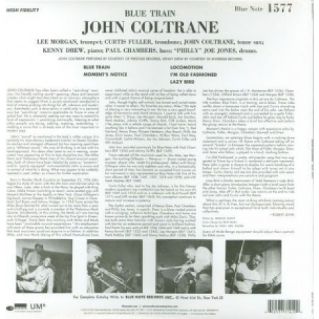 John Coltrane - Blue Train (0602537714100) виниловая пластинка - фото 3