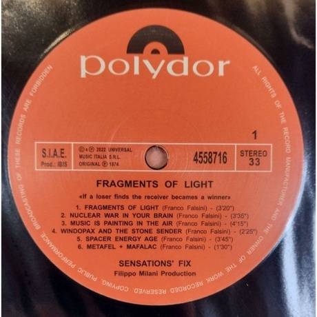Sensations' Fix - Fragments Of Light (0602445587162) виниловая пластинка - фото 2