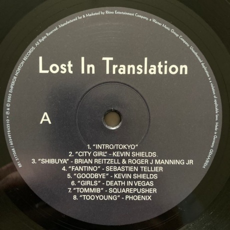 OST - LOST In Translation (0603497843510) виниловая пластинка - фото 3