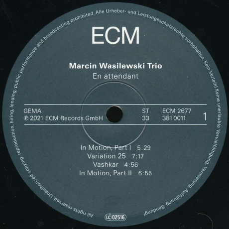 Marcin Wasilewski - En Attendant (0602438100118) виниловая пластинка - фото 2
