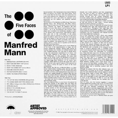Manfred Mann - The Five Faces Of (5060051334191) виниловая пластинка - фото 2