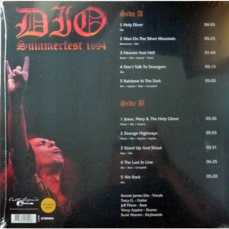 Dio - Summerfest 1994 (8717662584206) виниловая пластинка - фото 2