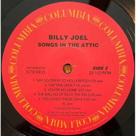 Billy Joel - The Vinyl Collection (Box) (0190759255216) виниловая пластинка - фото 45