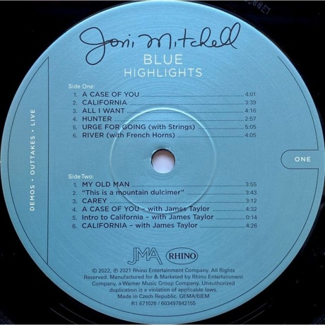 Joni Mitchell - Blue Highlights (0603497842155) виниловая пластинка - фото 3