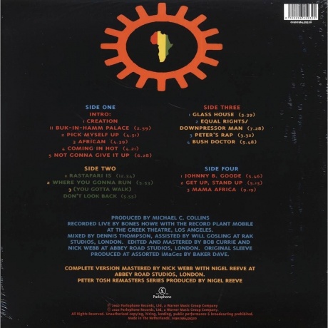 Peter Tosh - Complete Captured Live (coloured) (0190296459320) виниловая пластинка - фото 2