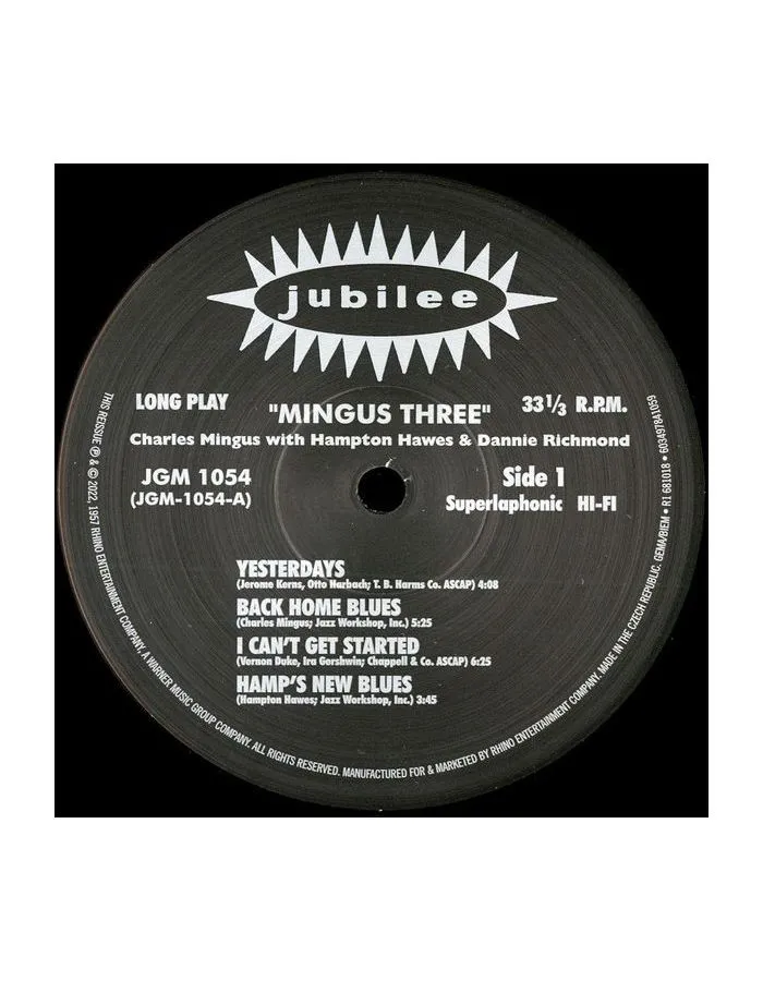Виниловая пластинка Mingus; Hampton; Richmond, Mingus Three (0603497841059) - фото 4