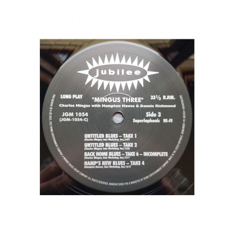 Виниловая пластинка Mingus; Hampton; Richmond, Mingus Three (0603497841059) - фото 6