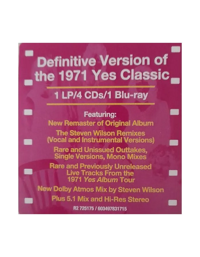 Виниловая пластинка Yes, The Yes Album - deluxe (0603497831715) - фото 25