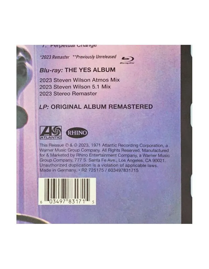 Виниловая пластинка Yes, The Yes Album - deluxe (0603497831715) - фото 29