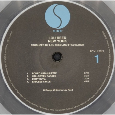 Lou Reed - New York (coloured) (0603497843206) виниловая пластинка - фото 2