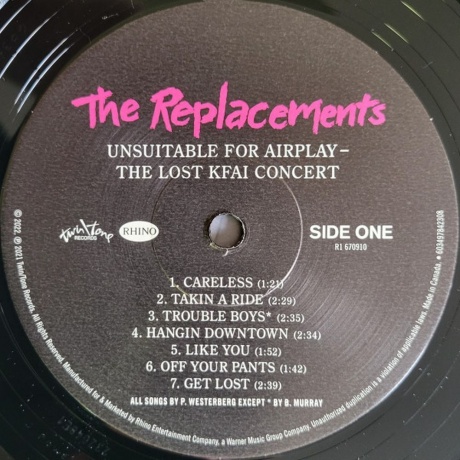 The Replacements - Unsuitable For Airplay (0603497842308) виниловая пластинка - фото 2
