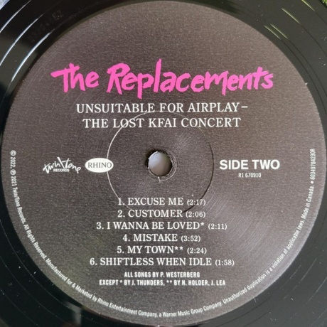 The Replacements - Unsuitable For Airplay (0603497842308) виниловая пластинка - фото 3