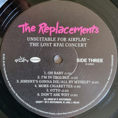 The Replacements - Unsuitable For Airplay (0603497842308) виниловая пластинка - фото 4