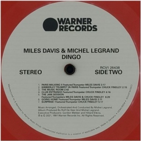 Davis, Miles; Legrand, Michel, Dingo (coloured) (0603497843923) виниловая пластинка - фото 4