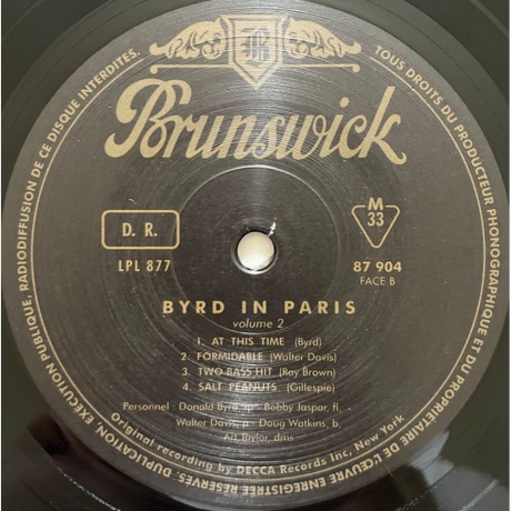 Donald Byrd - Parisian Thoroughfare (Analogue) (3700409813726) виниловая пластинка - фото 4
