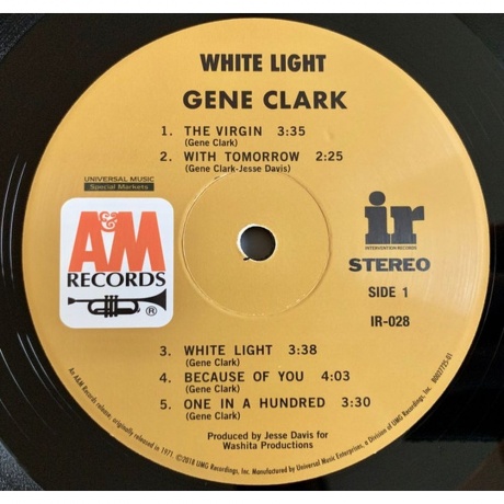 Gene Clark - White Light (Analogue) (0707129301574) виниловая пластинка - фото 3