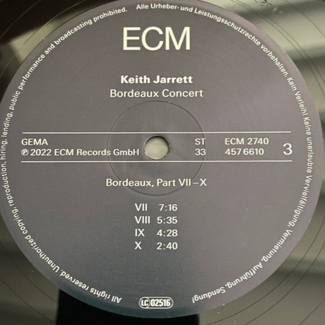 Keith Jarrett - Bordeaux Concert (0602445766086) виниловая пластинка - фото 7