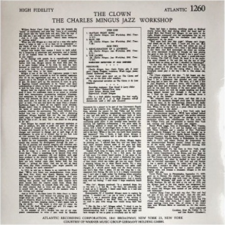 4260019715197, Mingus, Charles, The Clown (Analogue) виниловая пластинка - фото 2