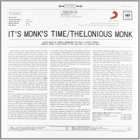 Thelonious Monk - It's Monk's Time (Analogue) (4260019714152) виниловая пластинка - фото 2