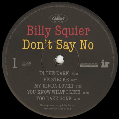 Billy Squier - Don’t Say No (Analogue) (0707129301444) виниловая пластинка - фото 3