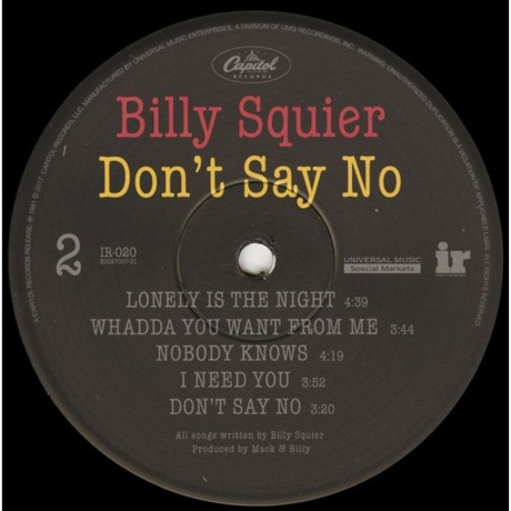 Billy Squier - Don’t Say No (Analogue) (0707129301444) виниловая пластинка - фото 4