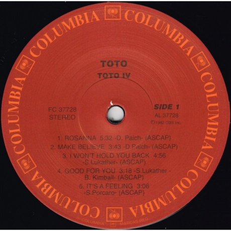 Toto - IV (Analogue) (4260019713186) виниловая пластинка - фото 2