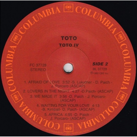 Toto - IV (Analogue) (4260019713186) виниловая пластинка - фото 3